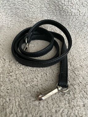 Black color silver tone hardware with letters SL strap for bag 43” pre-owned